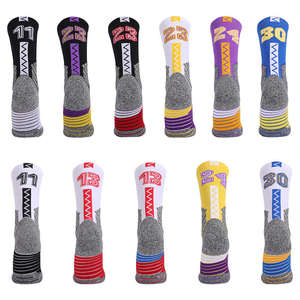 High Quality Elite Crew Number Basketball <b>Training</b> <b>Socks</b> for Women Athletic Logo Design Anti-Slip Feature Letter Pattern Daily - Product Image 4