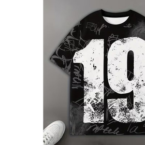 Wholesale Custom 100% Cotton Jersey Casual Wear Oversized Silk Screen Print Solid Stone Washed Distressing Heavyweight T-Shirts - Product Image 2
