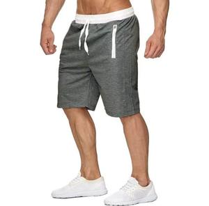 Shorts décontractés pour hommes, coupe classique, couleur unie, tissé, respirant, écologique, 100 % soie, logo frontal, cordon de serrage blanc - Product Image 1