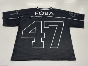 Custom Low MOQ Sublimation Printing for <b>Men's</b> Oversize Cropped Boxy Fit Hip Hop Football Mesh Jersey Short Sleeve - Product Image 5