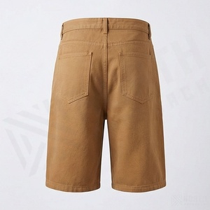 Shorts en jean délavé vintage décontracté en coton pour hommes, taille élastique, logo imprimé, coupe oversize, personnalisable, vente en gros - Product Image 2