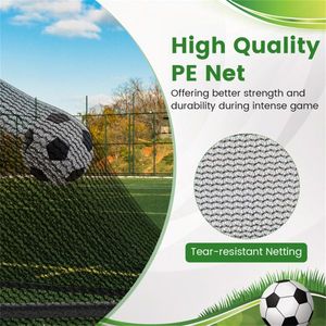 47\" <b>Portable</b> Black Folding Soccer <b>Goal</b> (Size M) Heavy Duty Metal Frame with Tear Resistant PE Net Training Equipment - Product Image 6