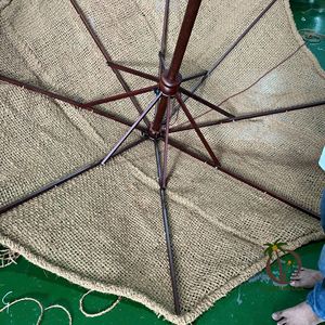 Parasol de plage moderne en fibre de coco de la marque COCO-ECO |   Parasol en bois durable résistant aux intempéries pour cour et parc - Product Image 4