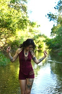 ชุดพิกซี่ท็อปผ้าฝ้ายสไตล์เอลฟ์สำหรับงานเทศกาล โบโฮแฟรี่คอร์ ชุดทำมือจากผ้าฝ้ายสำหรับงานเทศกาลฤดูร้อน ของขวัญสำหรับเธอ - Product Image 4