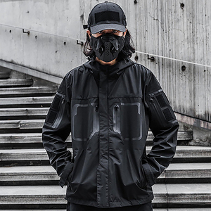 <b>mens</b> techwear <b>jacket</b> with durable build and simple clean design for casual wear <b>men</b> techwear <b>jacket</b> with adjustable features - Product Image 6