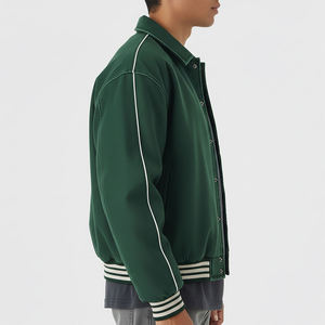 Blouson universitaire personnalisé avec logo pour homme – Mélange de coton premium, idéal pour l'hiver, grandes tailles, vente en gros, ajustable, anti-plis, pour équipes sportives - Product Image 2