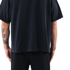 T-shirt homme League Box Tee noir à manches courtes, tendance, coupe oversize, décontracté, en coton premium, pour la gym et le streetwear, vente en gros - Product Image 6