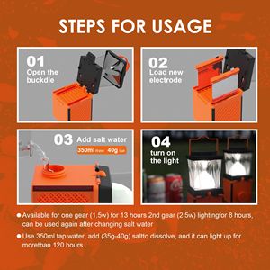 Multi-Device Salt Water Powered <b>Camping</b> Lantern Fisherman's Chargeable Light - Product Image 1