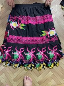 Women's Vintage A-Line Pleated Anti-Wrinkle Soft 100% Polyester Solid Mini <b>Skirt</b> Discharge Printed Knitted Lower Hem Summer - Product Image 5