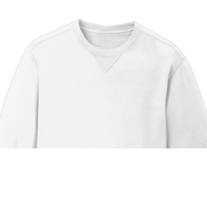 <b>Men's</b> <b>White</b> Crew Neck Sweatshirt 100% Cotton Casual Solid Color <b>Long</b> <b>Sleeve</b> Pullover Unlined Knitted <b>Top</b> - Product Image 3