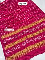 Saree Sutra Tradisional India Warna Ungu untuk Wanita dengan Cetakan Foil 3 Lagdi Patta Desain Panjang hingga Lantai untuk Acara Pernikahan Semua Musim
