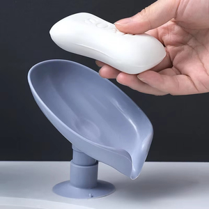 Professional Super New Leaf Shape Soap Box <b>Drain</b> Soap Holder Box <b>Bathroom</b> Accessories Toilet Laundry Soap Box Bat Good Quality - Product Image 1