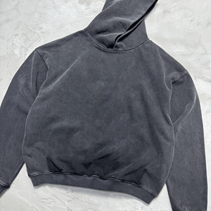Men's Oversized Hooded Sweatshirt Custom Logo Back Print Cotton French Terry Casual Autumn Wear - Product Image 5