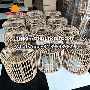 Silla de Comedor de Ratán Natural, Apilable, Diseño Moderno, para Eventos, Hogar, Oficina, Parque, Estilo Europeo - Product Image 3