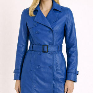 Premium Ladies Quilted Sheepskin <b>Leather</b> Eco-Friendly Dyed Winter <b>Coat</b> Jacket Soft Smooth Finish Modern Fashion - Product Image 6