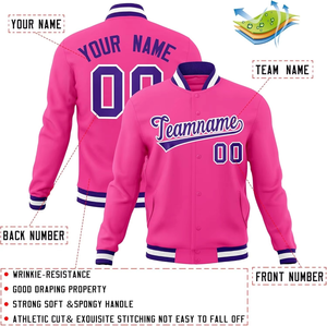 Chaquetas Bomber Americanas Personalizadas Unisex para Hombre y Mujer, Nuevas Chaquetas de Invierno con Cierre y Botones, Diseño Universitario - Product Image 4