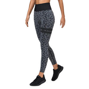 Leggings pour femmes à taille haute, longueur intégrale, couleur unie, séchage rapide, sans couture, poche invisible, extensibles, respirants, tricotés en spandex et polyester - Product Image 2