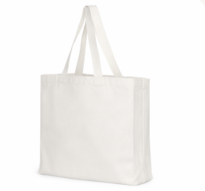 Sac fourre-tout en toile robuste avec longues poignées et fond renforcé, sac de courses réutilisable et durable en coton bio - Product Image 2