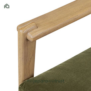 Nouvelle arrivée - Chaise longue moderne de luxe en teck massif et tissu écologique, confortable pour salon, appartement, hôtel - Abdi - Product Image 5