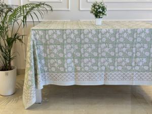 Nappe en coton imprimée à la main, vaisselle, nappes de table pour cocktails, mariages, housses sur mesure - Product Image 3