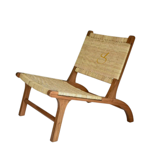 Silla de Comedor de Madera Maciza y Ratán EMBER – Silla Tejida a Mano para Sala de Estar y Muebles de Cafetería - Product Image 3