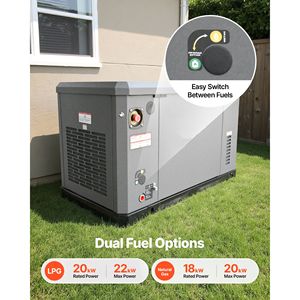"Whole Home Backup <b>Generator</b> 22Kw LPG Dual Fuel 20Kw Max Power Natural <b>Gas</b>" - Product Image 3
