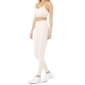 2 Piece <b>Sets</b> Women Outfit Bra with Leggings Gym Crop Top High Quality Workout Shorts Sports Suit Fitness Clothes Yoga <b>Set</b> - Product Image 5