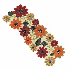 Handcrafted Floral Glass Beaded <b>Table</b> <b>Runner</b> Elegant Dining <b>Table</b> Centerpiece for Wedding Parties Thanksgiving & Christmas - Product Image 2