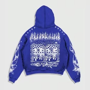 Premium Blank Hoodie Heavy Cotton Pullover Sweatshirt Custom Embroidery Printing Unisex Streetwear Wholesale Factory Supply - Product Image 2