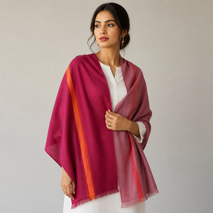 Écharpe pour femmes en laine et soie à carreaux, longue, luxueuse, respirante, légère, toutes saisons - Product Image 4