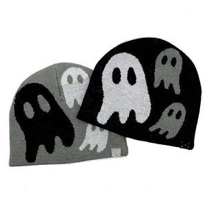 Bonnet d'hiver unisexe de haute qualité 100% laine, broderie personnalisée, imprimé, coton tricoté uni, pour hommes et femmes, OEM - Product Image 1