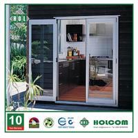 Porte à battant française en alliage d'aluminium HOLCOM, double vitrage trempé, isolation thermique, systèmes 55 mm, garantie 5 ans, Australie