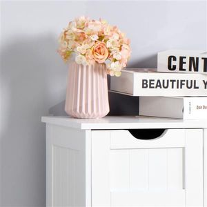 Mobiletto Moderno Bianco per Bagno Salvaspazio con Ripiani Regolabili e Cassetti in MDF, PVC e Metallo per Uso Domestico - Product Image 6