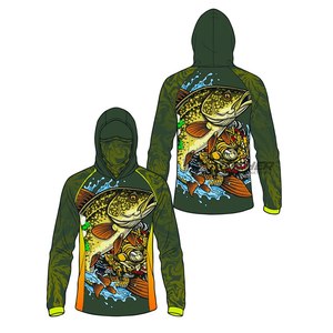 Camisa de Pesca con Capucha, Protección UV 50+, Secado Rápido, Spandex/Poliéster, Ropa para Exteriores, Servicio OEM - Product Image 1