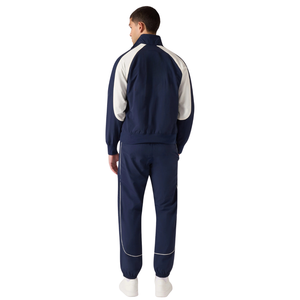 Men Full <b>Zip</b> Stand Collar Plus Size Winter Tracksuit <b>Trousers</b> Contrast Panel Casual Streetwear Custom Two Piece Outfit Set - Product Image 3