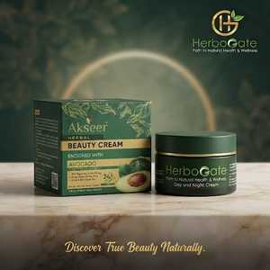 ครีมบำรุงผิวสมุนไพรธรรมชาติ Akseer Herbal Beauty Cream สูตรบำรุงผิวชุ่มชื้น ครีมบำรุงผิวหน้า ช่วยให้ผิวเนียนนุ่ม - Product Image 1