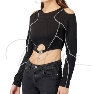 เสื้อครอปท็อปผู้หญิง ดีไซน์สวยทันสมัย ราคาถูก รับผลิตตามแบบ - Product Image 3