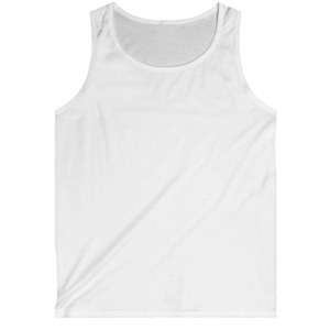 Débardeur côtelé blanc 100 % personnalisé pour homme, coupe ajustée, col ras du cou, en coton, avec impression de logo sur mesure, vente en gros - Product Image 2