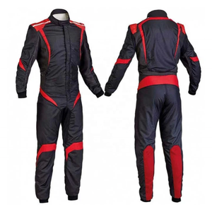 Combinaison de course ignifuge à manches longues pour homme, bicolore noir-rouge, toutes saisons, pour moto et automobile - Product Image 6