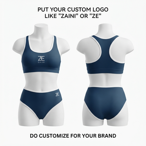 Nouveau bikini taille haute deux pièces avec boutons, style européen et américain, couleur unie sexy, décolleté plongeant sans bretelles, rembourrage amovible - Product Image 1