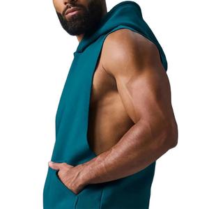 Nouveauté : Débardeur de sport décontracté pour homme avec capuche sans manches - Product Image 5