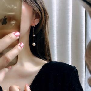 Pendientes Colgantes de Plata S925 con Perla Natural, Versátiles, de Lujo, Ligeros, para Uso Diario, 12-13 mm, con Caja de Regalo - Product Image 4