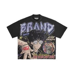 Ensemble T-shirt et short pour homme, design de logo personnalisé, été, haute qualité, tissu respirant et à séchage rapide en polyester/coton, service OEM - Product Image 2