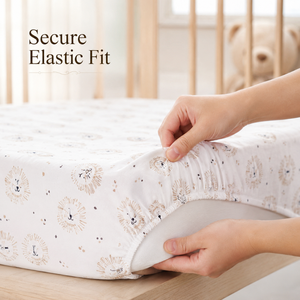 Organic Cotton <b>Crib</b> Fitted <b>Sheet</b> | GOTS Certified Custom Floral Printed Waterproof 200TC Unisex Baby Bedding OEM Wholesale - Product Image 3