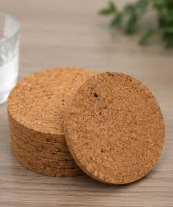 Wood Drink Coasters Round Cup <b>Mat</b> Set Table Protector <b>Bar</b> Accessories Home Use - Product Image 5