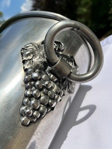 Cubeta de hielo plateada básica con asa de diseño de cuerda para enfriador de vino, eventos de jardín y uso en mostradores de clubes, desde India - Product Image 5
