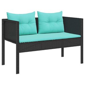 ชุดโซฟาสวนหวายโพลีสีดำและสีเทอร์ควอยซ์ 6 ชิ้น - Product Image 4