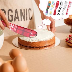 Eaasty Ensemble de 6 Spatules à Beurre en Plastique de 6 Pouces, Colorées, pour Fromage, Cadeaux de Noël pour la Cuisine, Outil pour Fromage Frais - Product Image 3