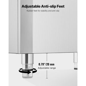 Contenitore per Ghiaccio ad Alta Capacità 180 Libbre, Dispenser Automatico 20 Libbre/Min, Tritaghiaccio con Altezza Regolabile, Erogatore di Bevande - Product Image 5