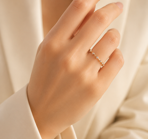 Anillo de Boda Apilable de Eternidad Completa con Burbuja Flotante de Diamante Cultivado en Laboratorio de 0.25CT, Oro de 14K y Plata S925, Joyería Fina de Moda para Fiesta, Regalo - Product Image 1